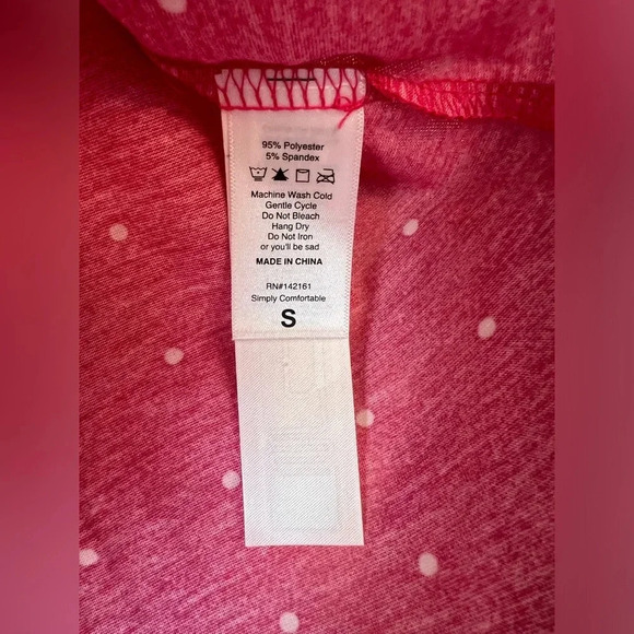 NWT LuLaRoe Christy T Size Small Pink with white polka dots - Picture 4 of 4